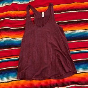 American apparel purple tank top